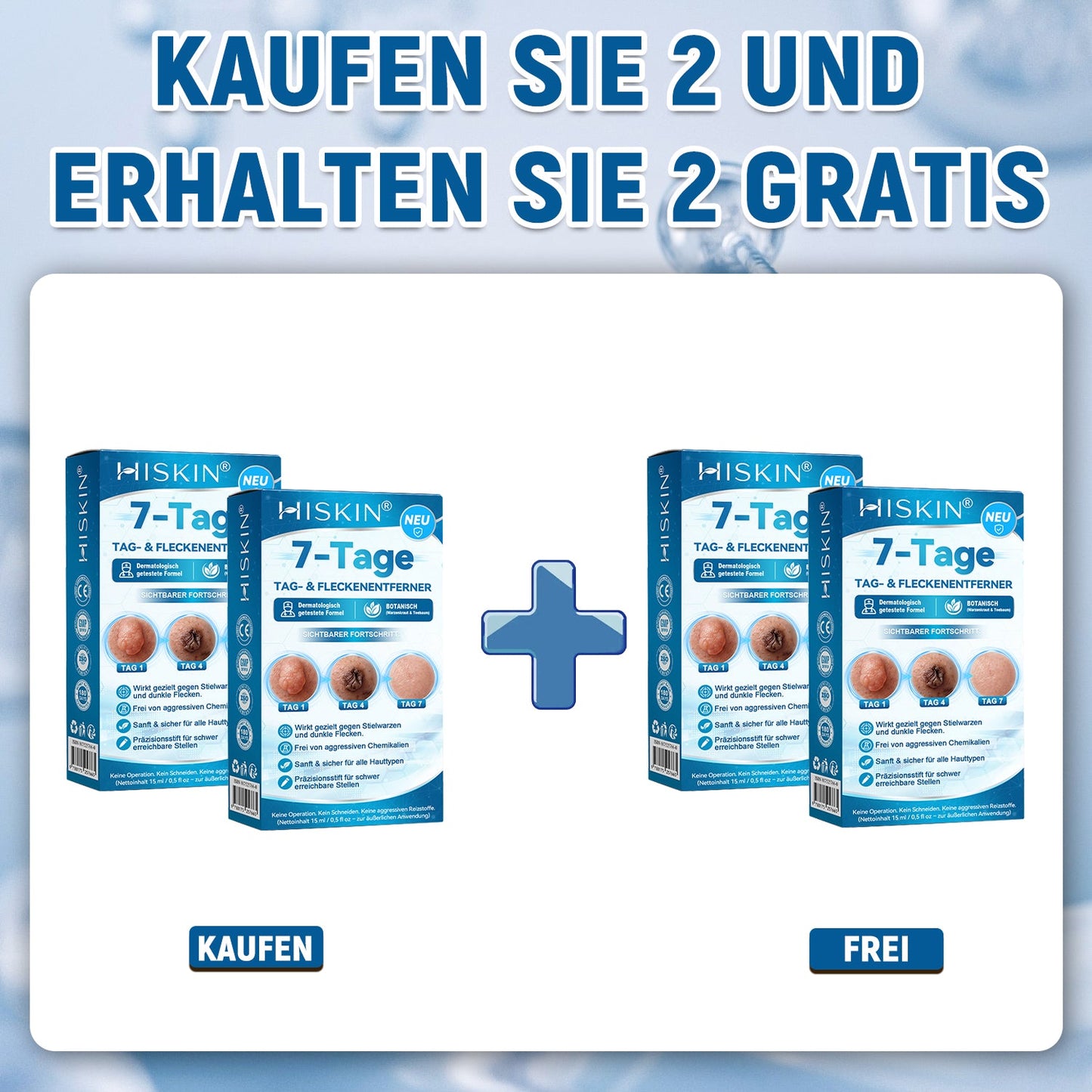 𝐇𝐈𝐒𝐊𝐈𝐍®👩‍⚕️⭐ 7-Tage-Hautmakel- & Hautanhängsel-Entferner Schmerzfreier Rollerball-Stift zur schonenden Entfernung von Hautanhängseln und Hautflecken – narbenfrei
