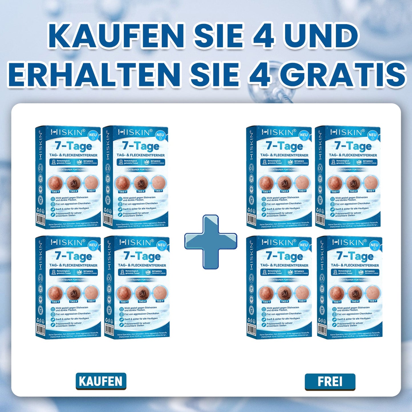 𝐇𝐈𝐒𝐊𝐈𝐍®👩‍⚕️⭐ 7-Tage-Hautmakel- & Hautanhängsel-Entferner Schmerzfreier Rollerball-Stift zur schonenden Entfernung von Hautanhängseln und Hautflecken – narbenfrei