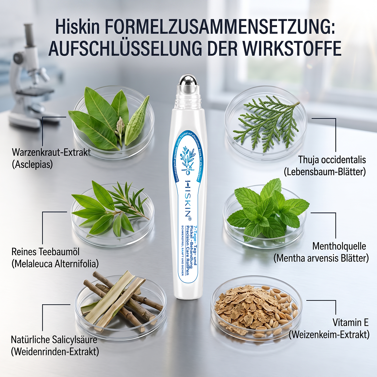 𝐇𝐈𝐒𝐊𝐈𝐍®👩‍⚕️⭐ 7-Tage-Hautmakel- & Hautanhängsel-Entferner Schmerzfreier Rollerball-Stift zur schonenden Entfernung von Hautanhängseln und Hautflecken – narbenfrei